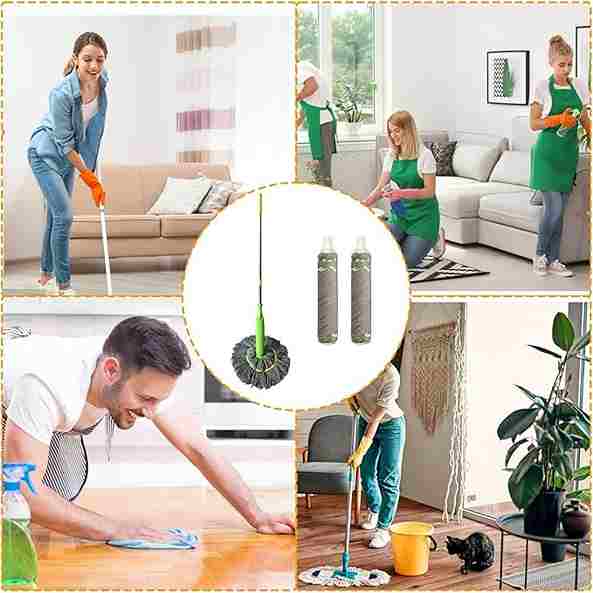 SuperMOP™ Bamboo Fiber & 360° Self Cleaning Dual Mop