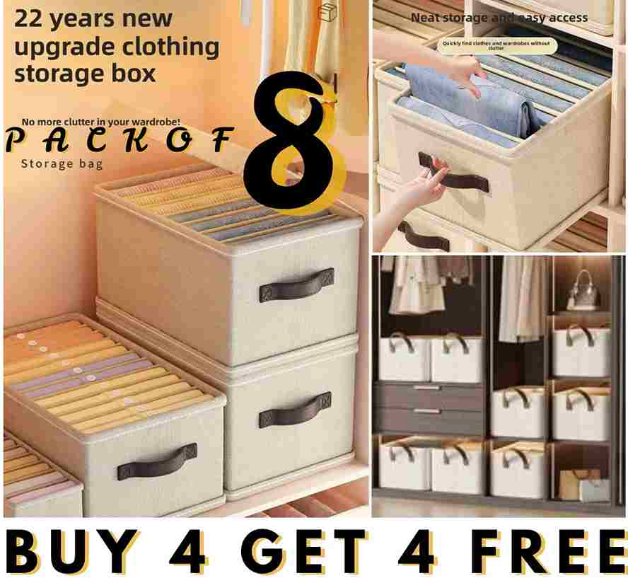 ClosetPro™ Premium Organiser - Shirt & Garment Closet (Pack Of 8)