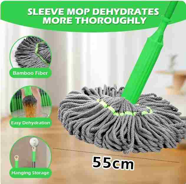 SuperMOP™ Bamboo Fiber & 360° Self Cleaning Dual Mop