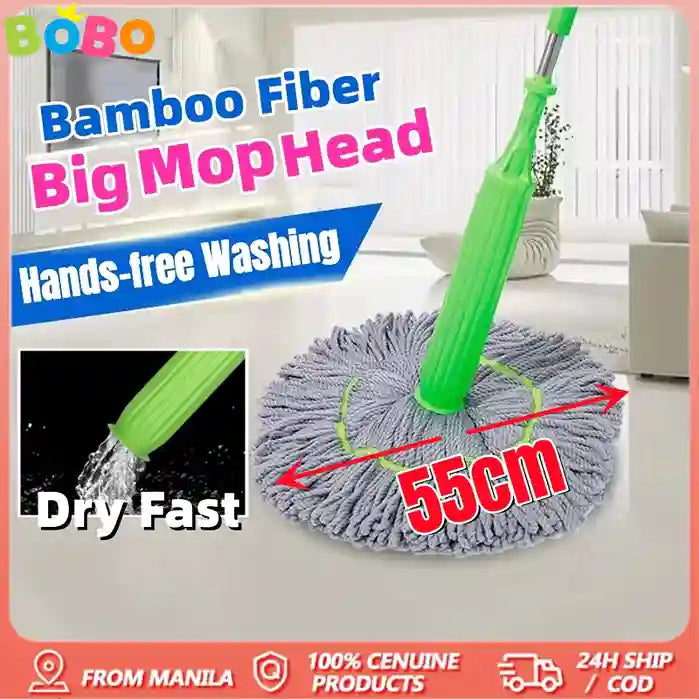 TwistMop™ Bamboo Fiber & 360° Self Cleaning Dual Mop