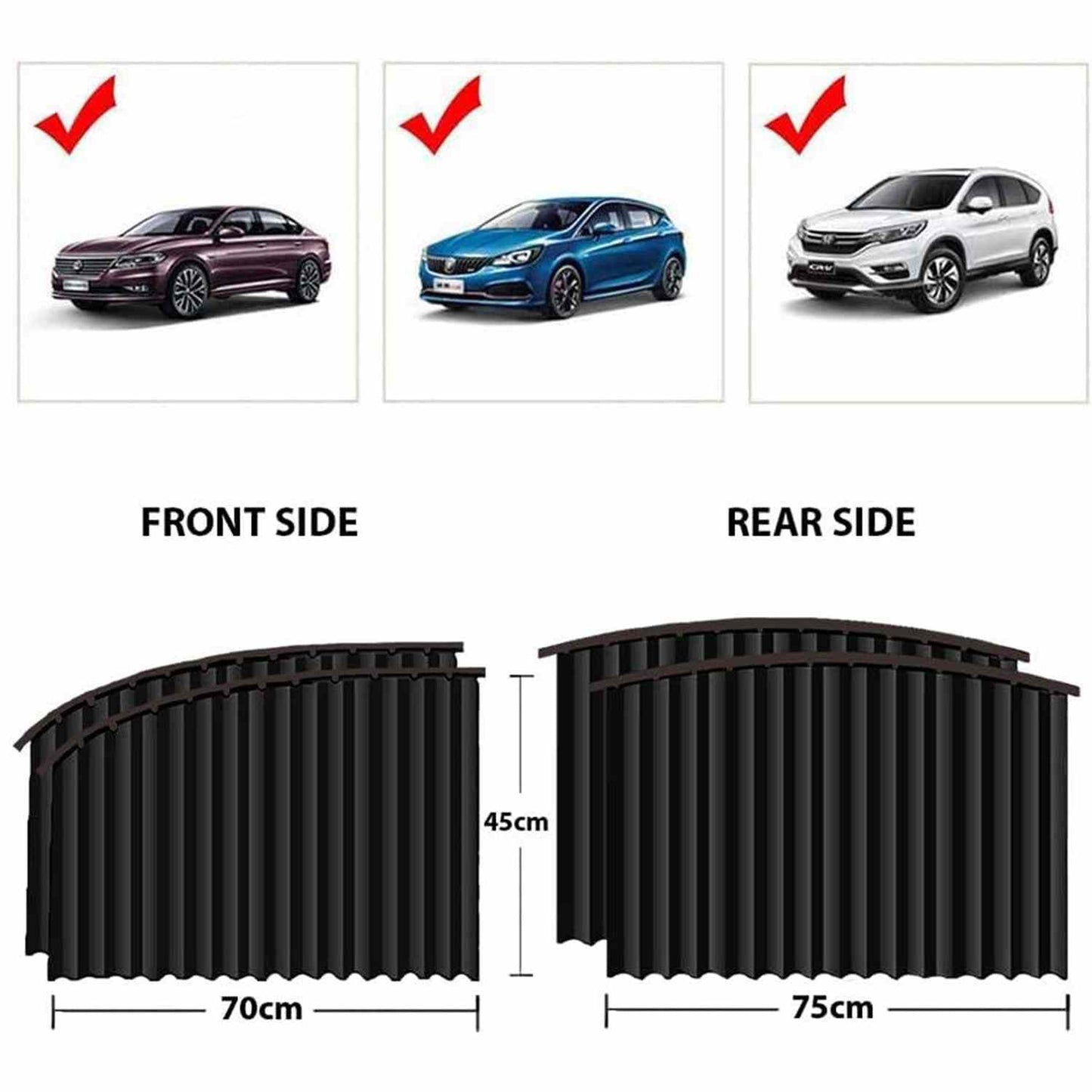 KRAZE™ Universal Fit Magnetic Heat & Sun Protection Curtains