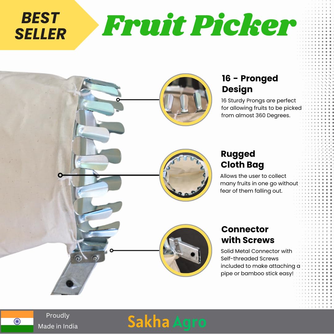 FruitPop™ 360 Fruit Picking Tool With Storage Bag