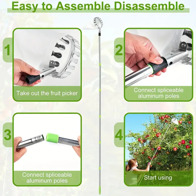 FruitPop™ 360 Fruit Picking Tool With Storage Bag