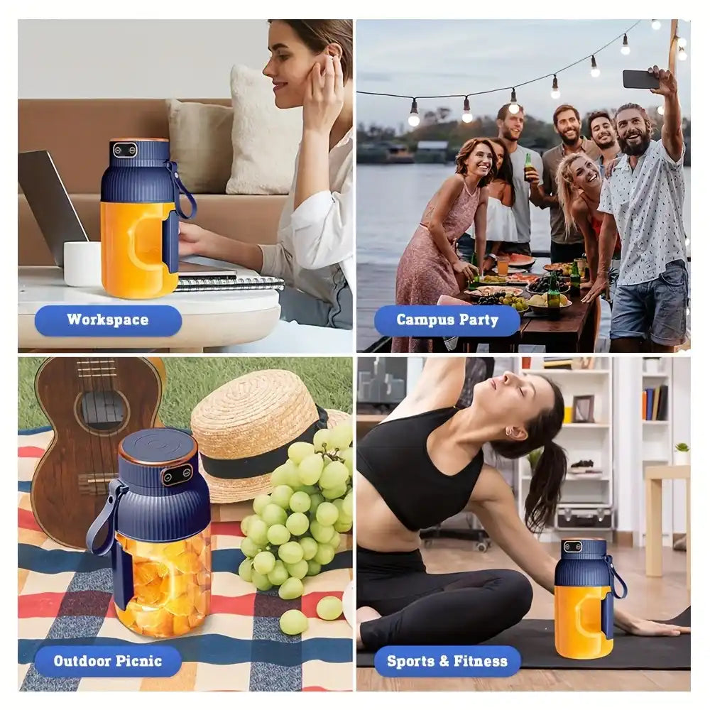 JUSIP™-2 IN 1 Advance |Electric Rechargeable Juicer+Inbuilt Bottle|Sipper