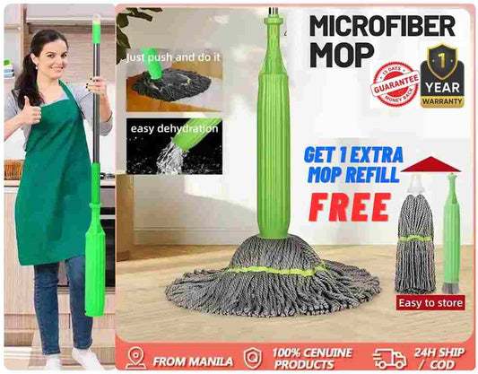 SuperMOP™ Bamboo Fiber & 360° Self Cleaning Dual Mop