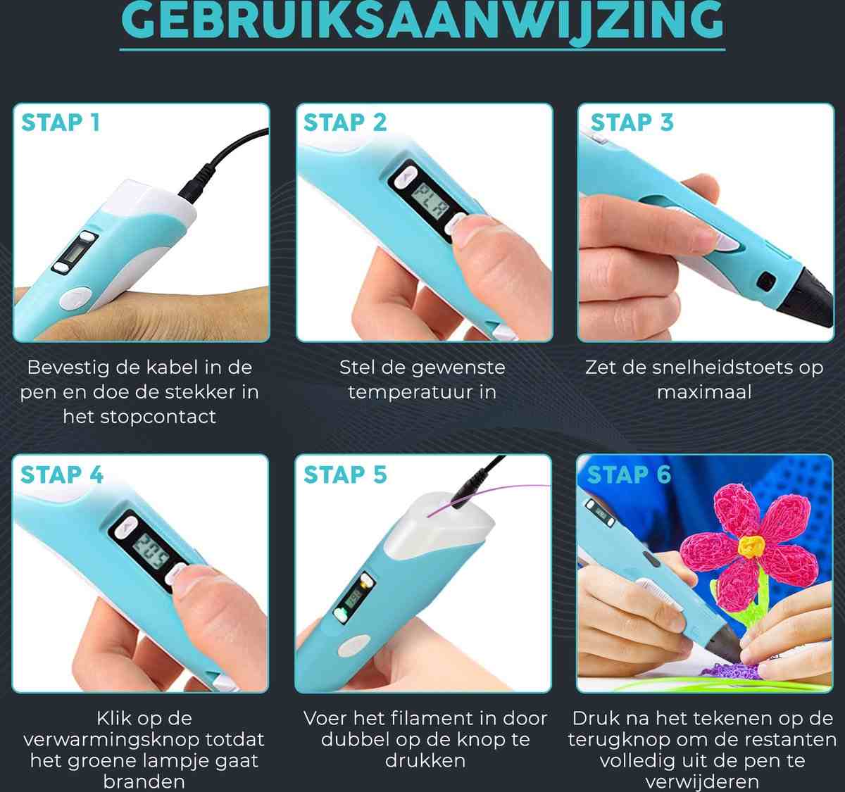 DoodleJoy™ 3D Printer Pen – Draw. Build. Play. Repeat!