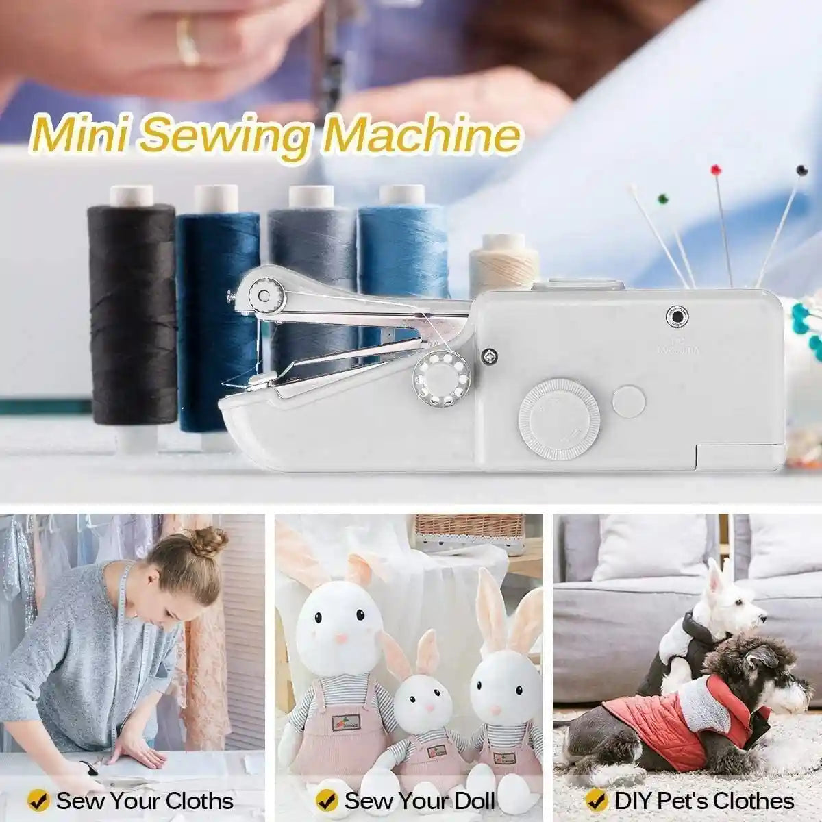 SwiftStitch™ Go Cordless Portable Mini Electric Sewing Machine